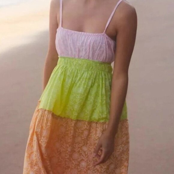 Ro's Garden Anthropologie Amelia Dress Summer Colour 100% Cotton Size Small NWT - Picture 3 of 11